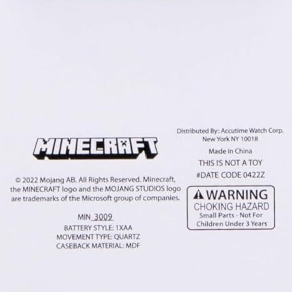 Minecraft Grass Block Square Wall Clock Gamer Home Decor 11 in Tan Green NEW - Picture 5 of 16